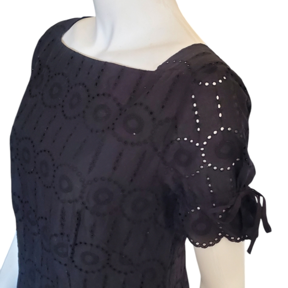 J. Crew Black Eyelet Dress
